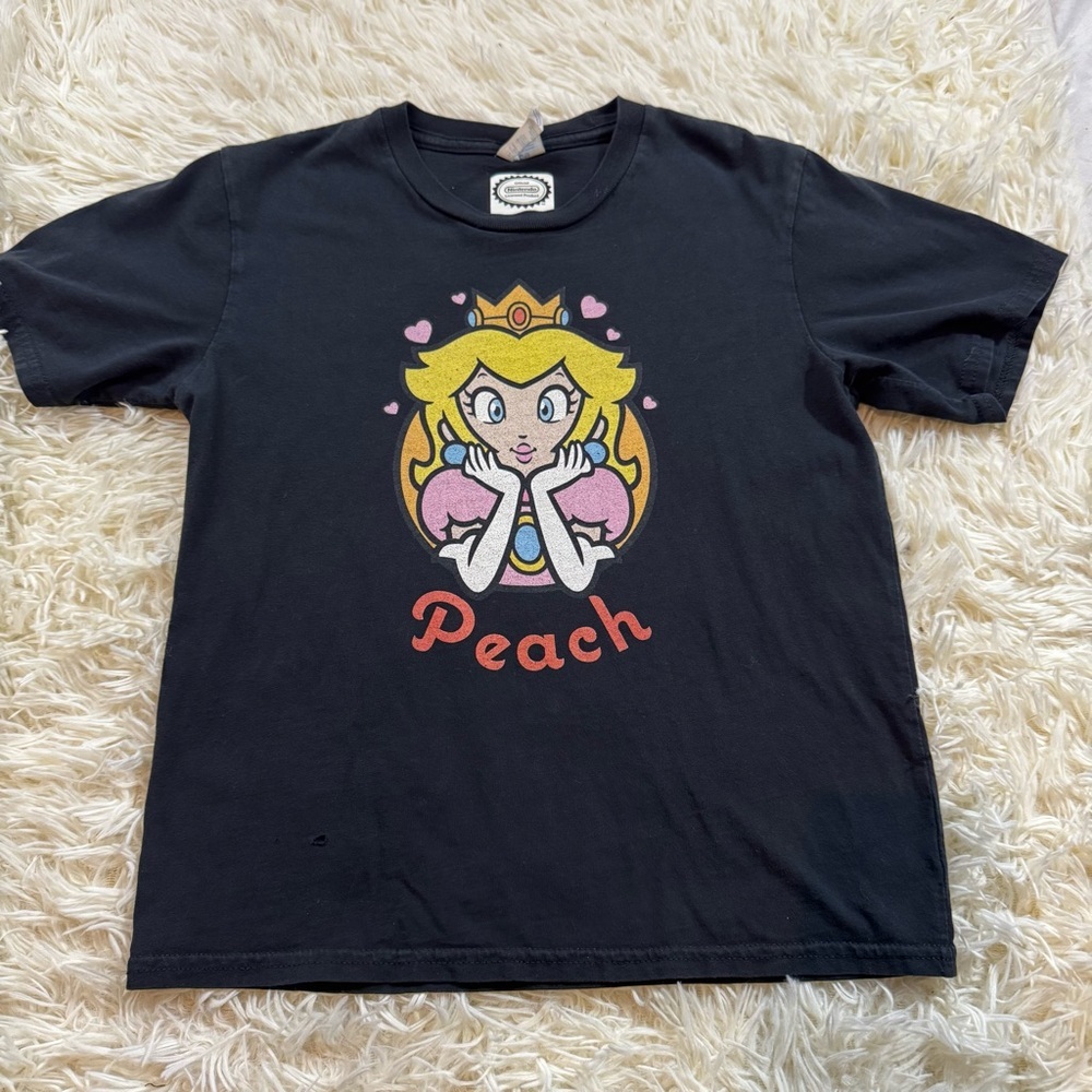K24. Black Kids Shirt with Princess Graphic (youth small)